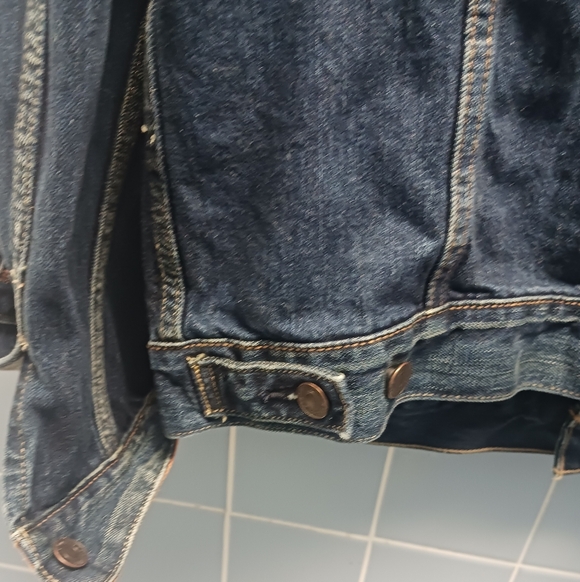 Rare 2012 Levi’s Trucker Jacket - Orange Corduroy Collar - Size L - Picture 3 of 4